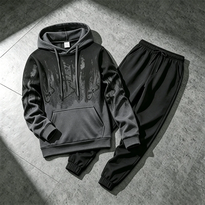 Winter Clothing Hoodie - Sonbahar Kış Erkek Kapüşonlu Eşofman Takımı