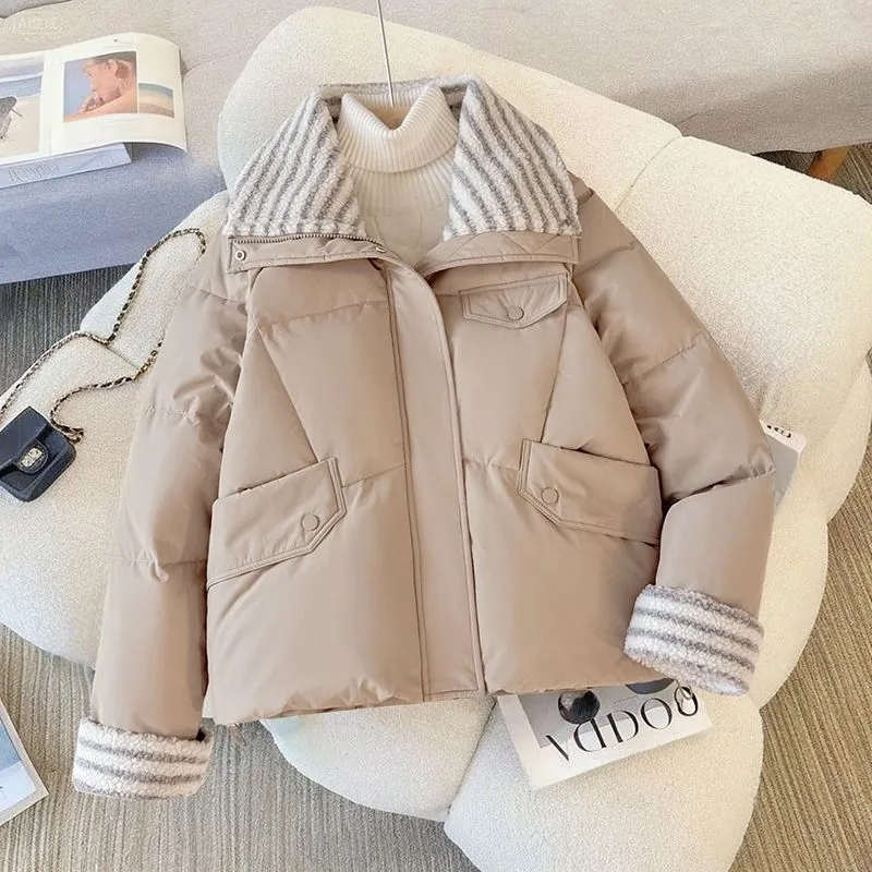 Yellow Winter Clothing - Kadın Şort Pamuklu Mont 2025 Kuzu