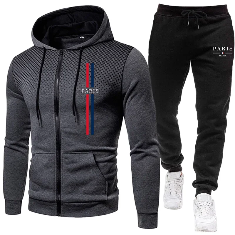 Winter Clothing Outdoor - Erkek spor takım elbise fermuarlı ceket
