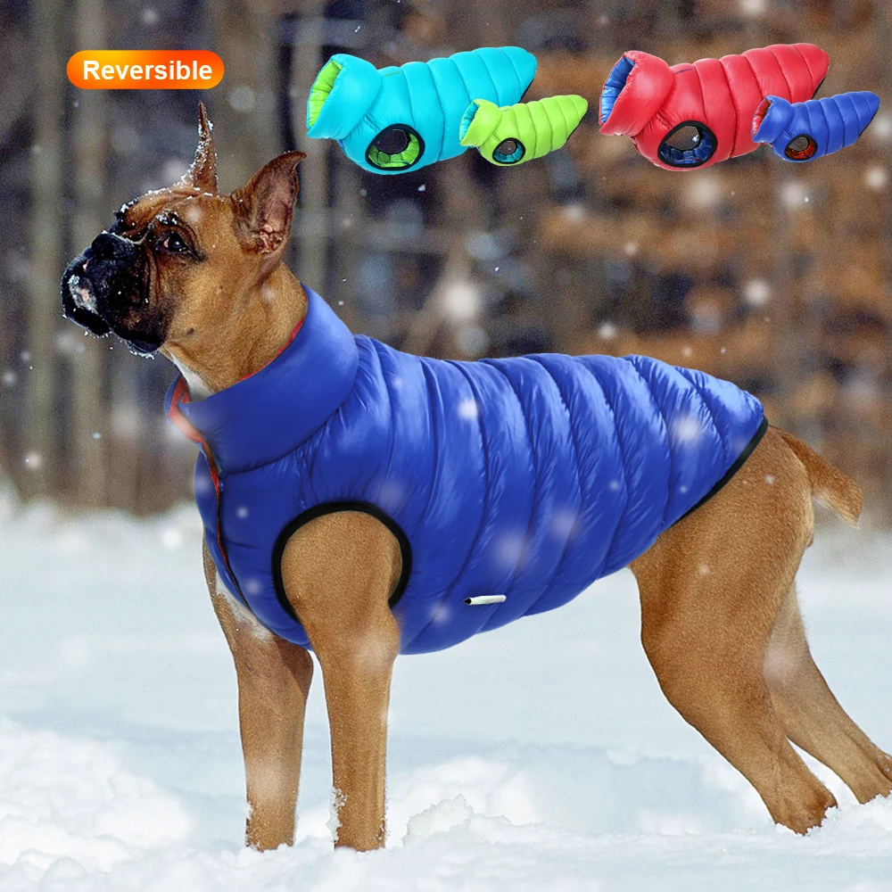 Winter Clothing Layers - Sıcak Kış Köpek Giysileri Yelek Geri