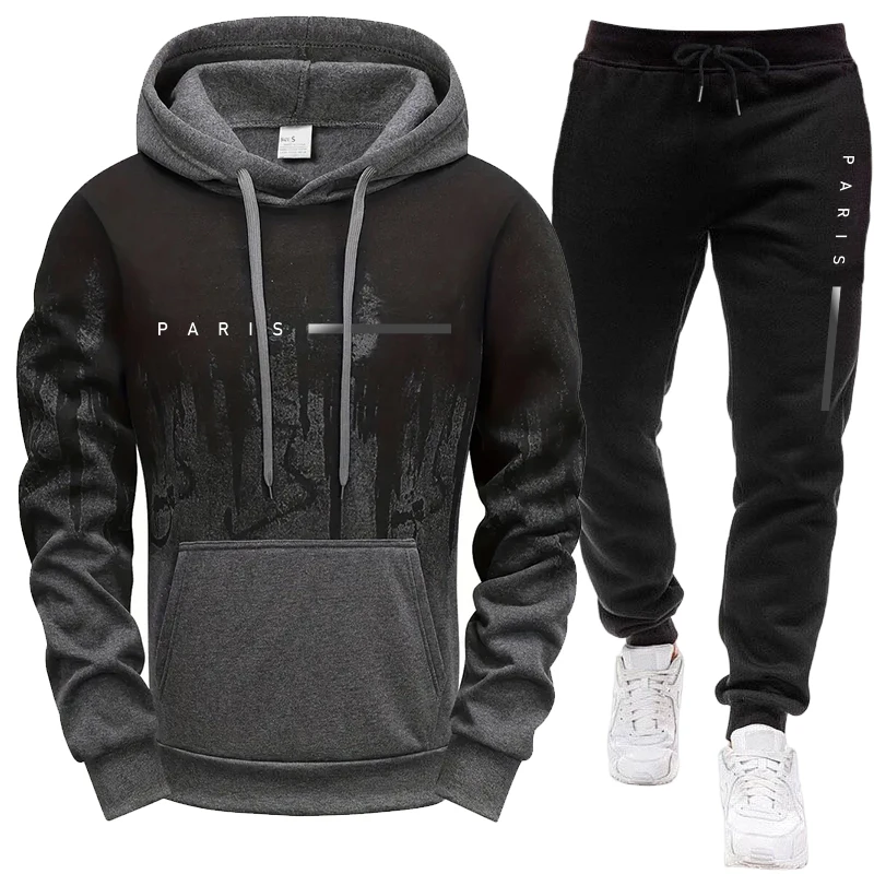 Winter Clothing Hoodie - Erkek Takımı/Hoodie/Pantolon Paris Yeni Sezon Günlük