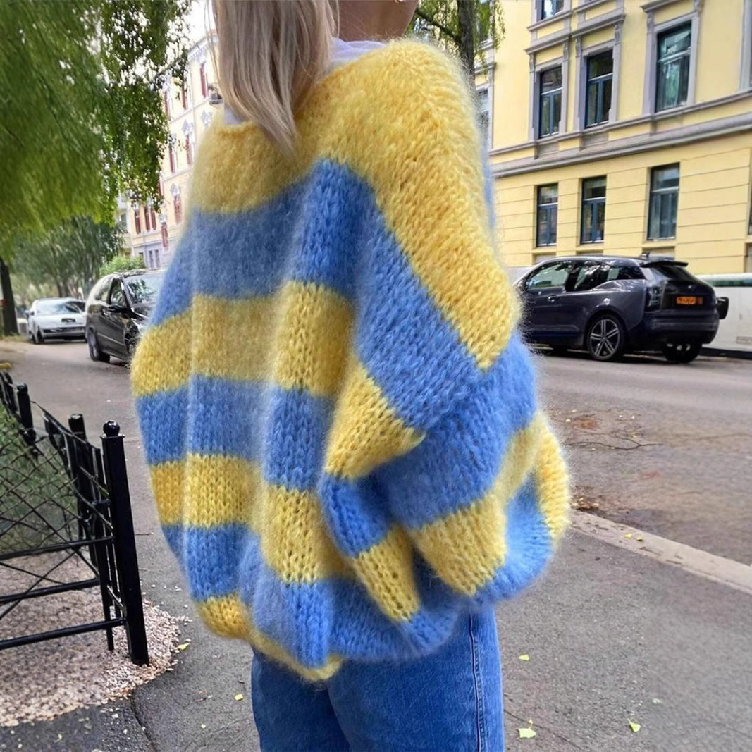 Günlük Mavi ve Sarı Çizgili Ör - Yellow Winter Clothing incelemesi ve fiyatı