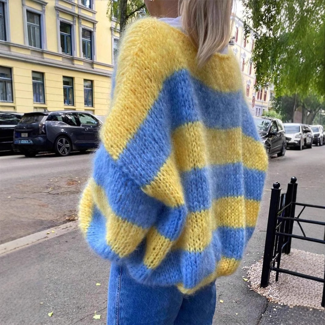 Günlük Mavi ve Sarı Çizgili Ör - Yellow Winter Clothing incelemesi ve fiyatı