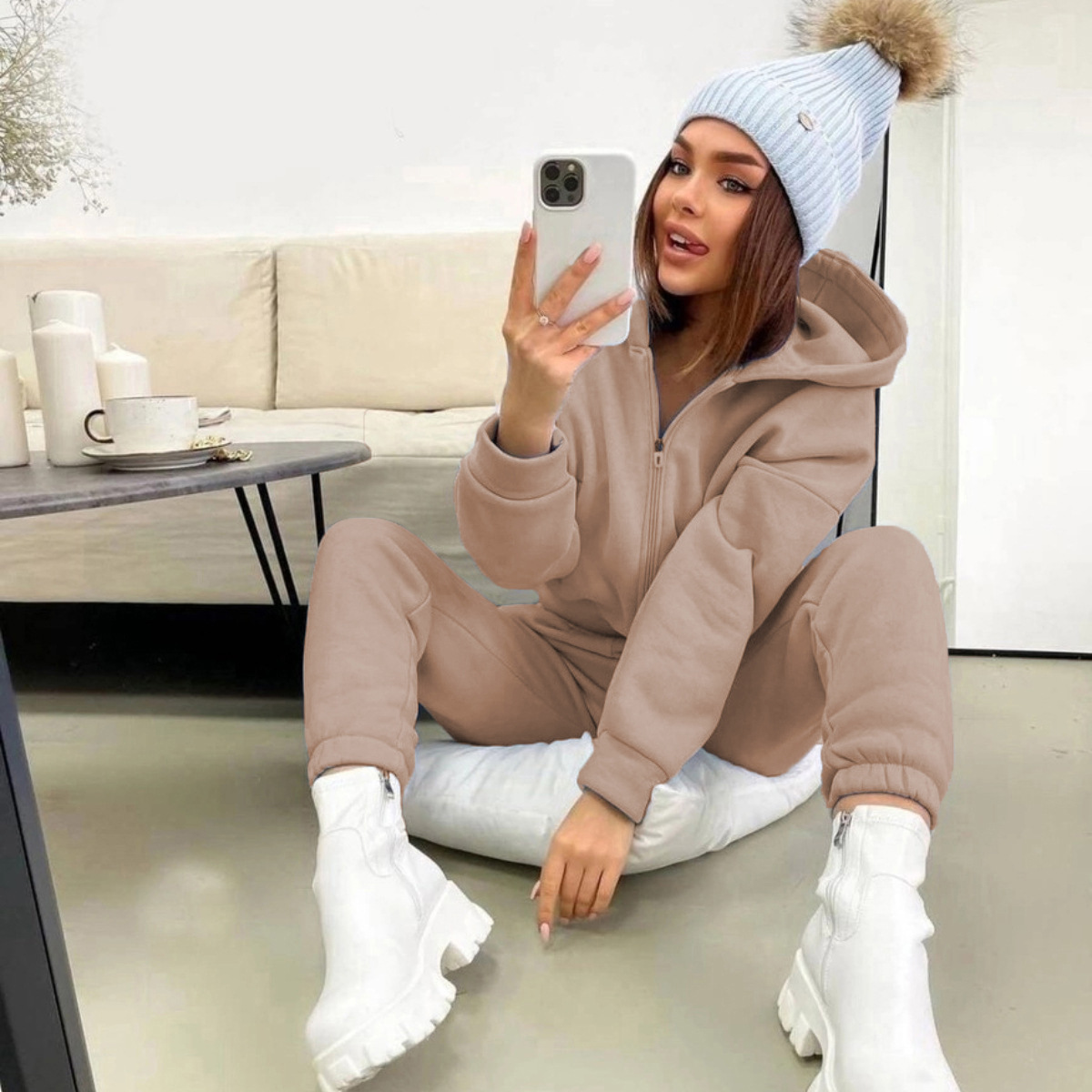Fermuar kapüşonlu ceket pantol - Winter Clothing Sale incelemesi ve fiyatı
