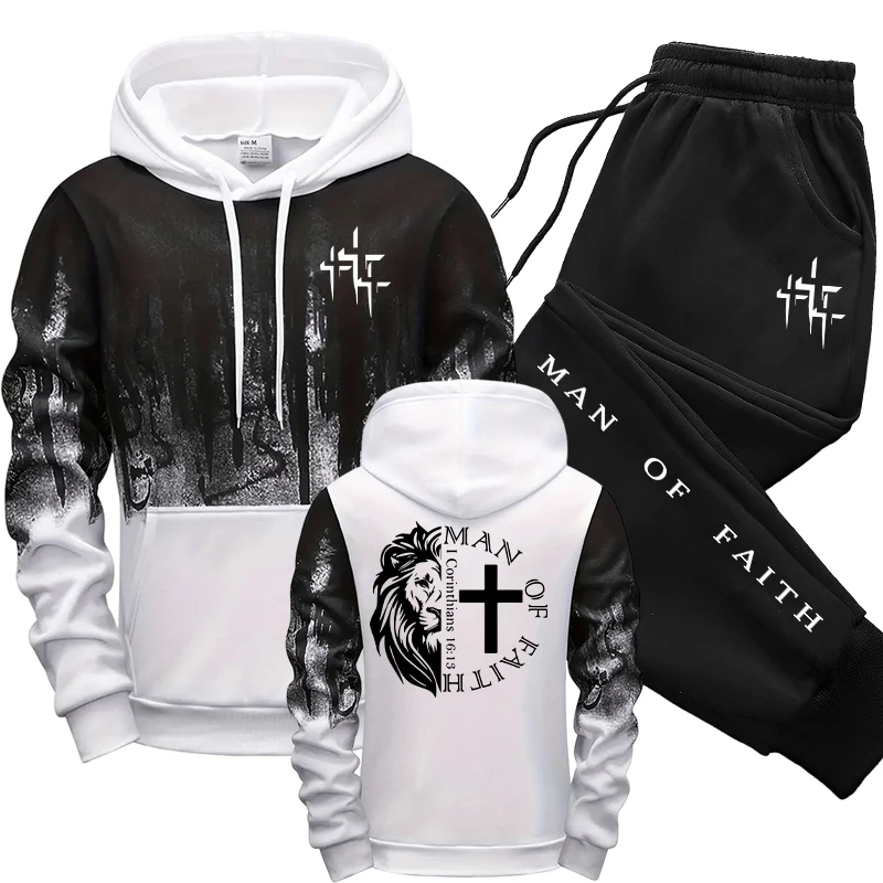 Man of Faith Desenli Erkek Tak - Winter Clothing Hoodie incelemesi ve fiyatı