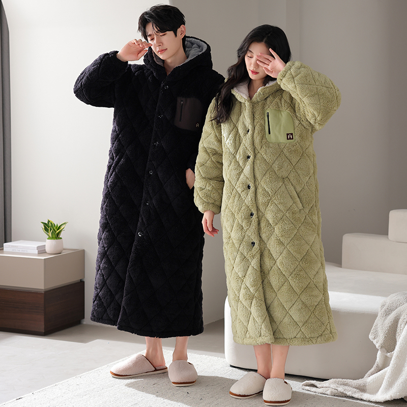 Kış Çift Robe Kapşonlu Pijama  - Winter Clothing Layers incelemesi ve fiyatı